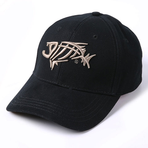 Fish Bones Embroidered Cap Fishing
